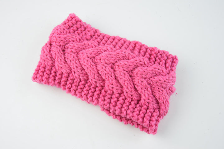 Acrylic Thick Wool Knitted Headband Diagonally Crossed Hair Accessories For Women