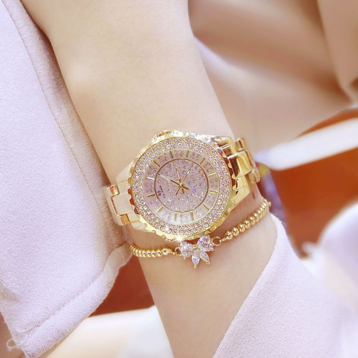 Full diamond female watch