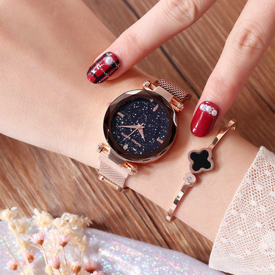 Starry female watch magnet watch