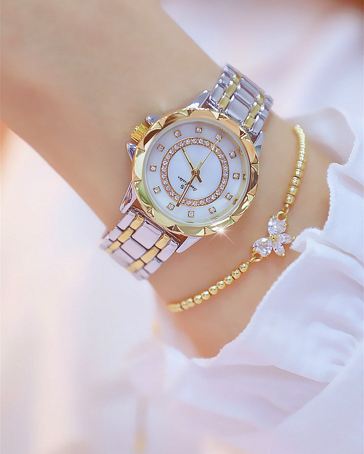 Linked watch full diamond female watch