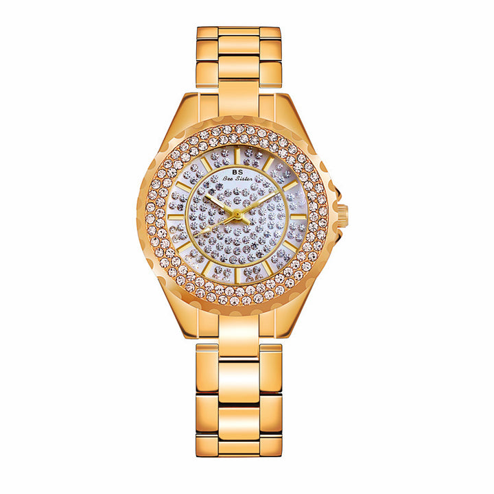 Full diamond female watch