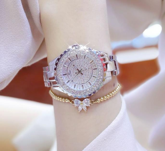 Full diamond female watch