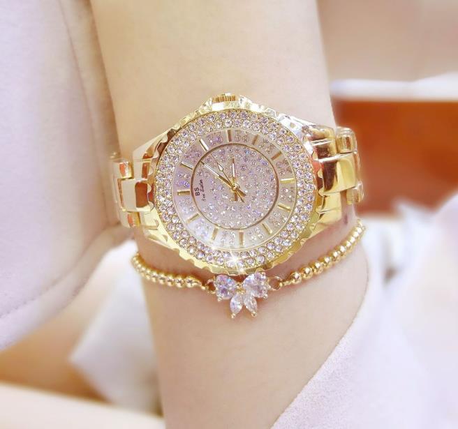 Full diamond female watch