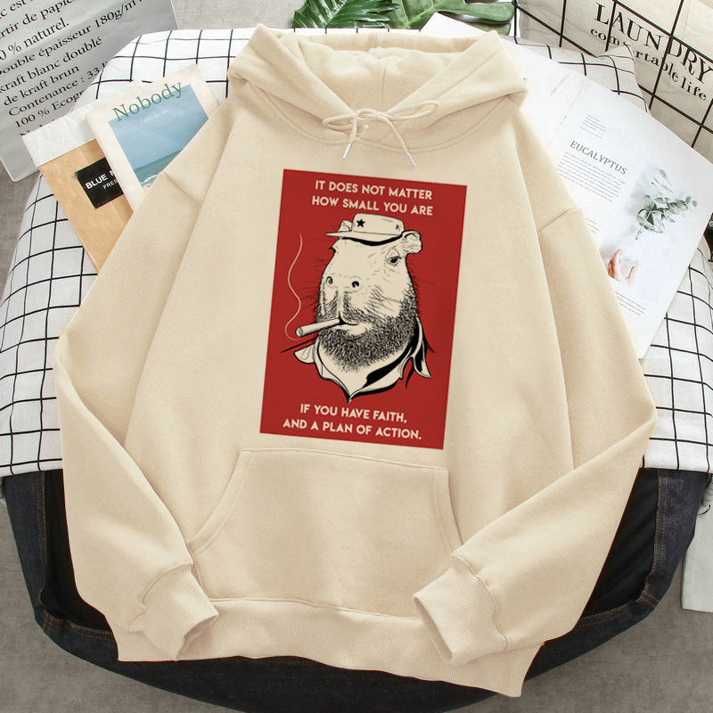 Capybara Hoodies Female Korean Hip Hop Anime Harajuku Women H